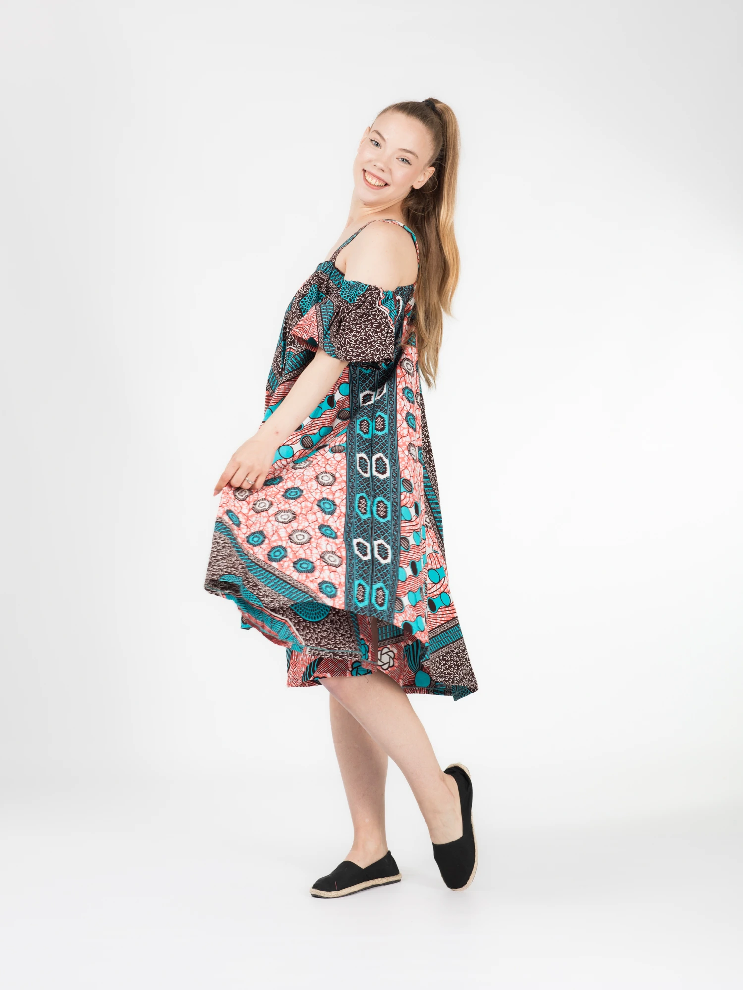 Rochie Amani din bumbac cu imprimeu geometric - Multicolor [6]