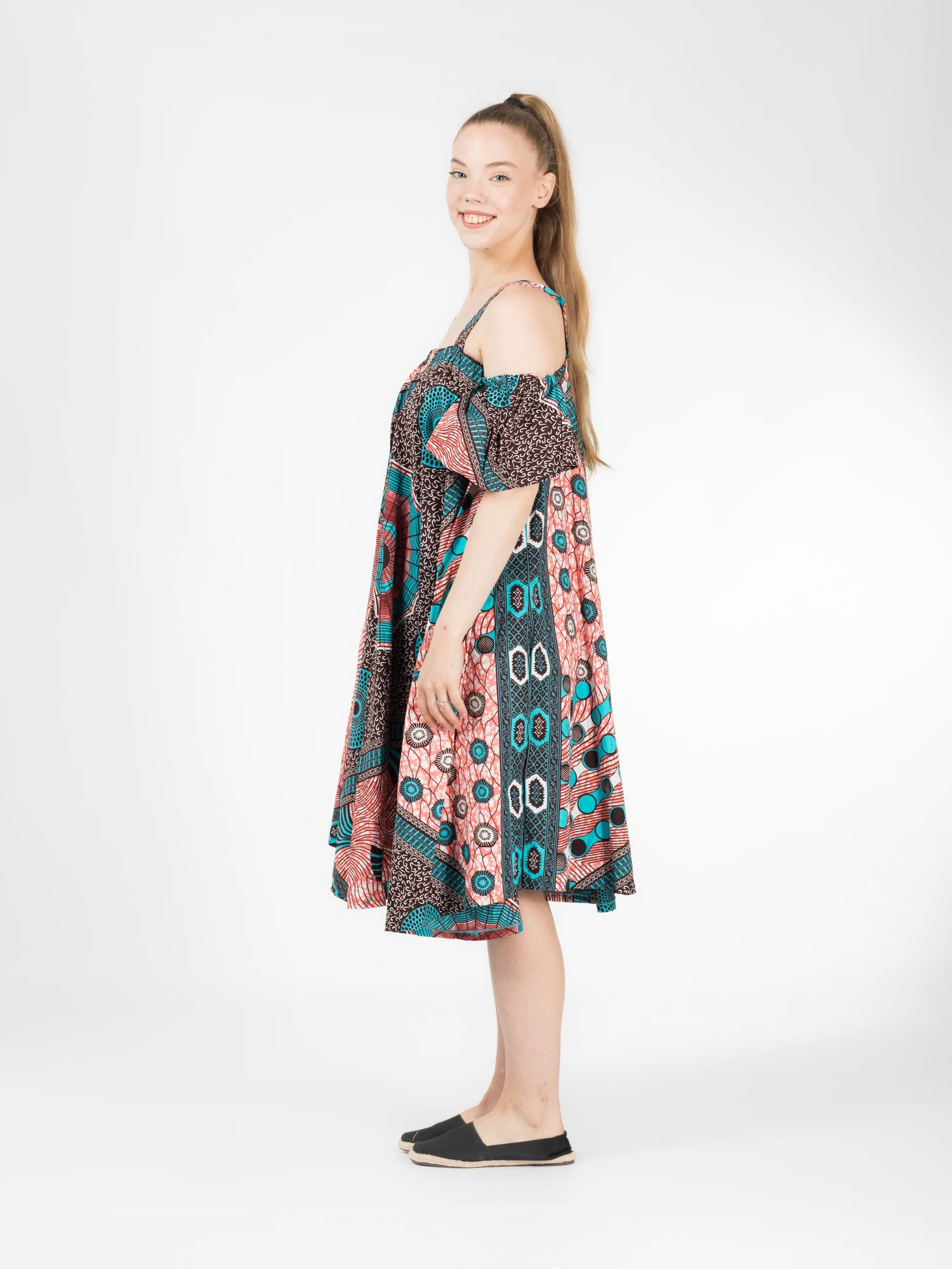 Rochie Amani din bumbac cu imprimeu geometric - Multicolor [3]