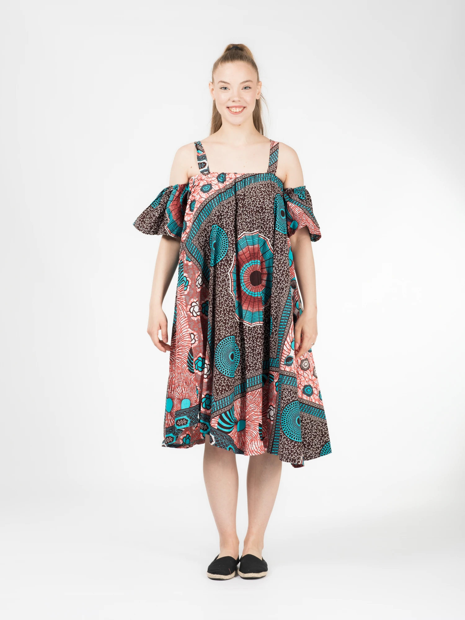 Rochie Amani din bumbac cu imprimeu geometric - Multicolor [2]
