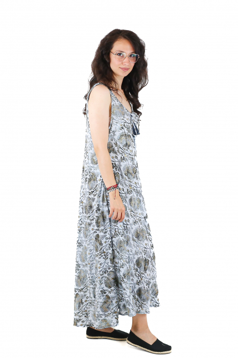 Rochie boho lunga cu bretele late si croi larg - Model 6 [2]