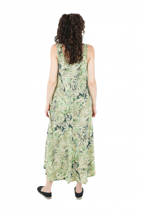 Rochie boho lunga cu bretele late si croi larg - Model 7 [4]