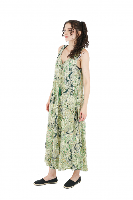 Rochie boho lunga cu bretele late si croi larg - Model 7 [2]