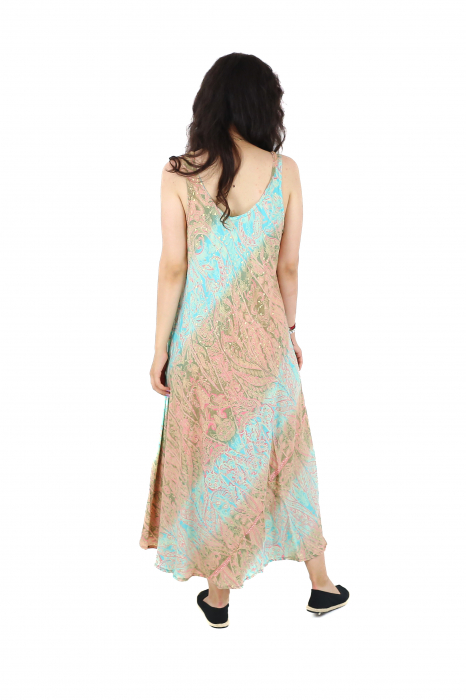 Rochie boho lunga cu bretele late si croi larg - Model 9 [4]