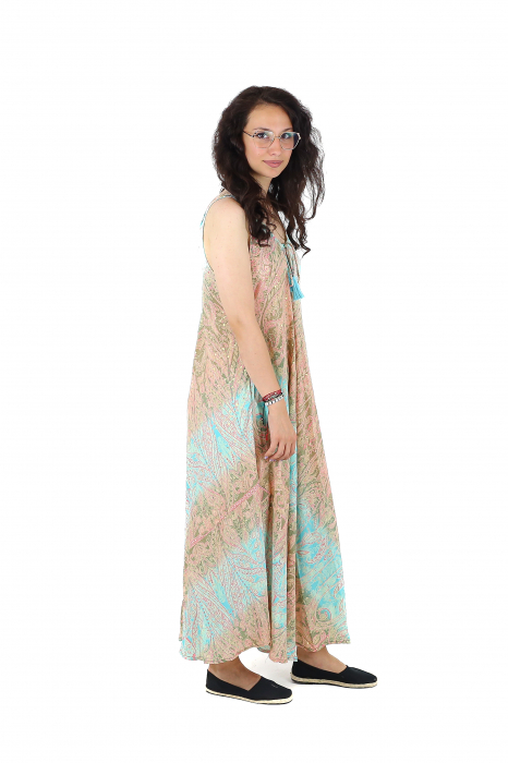 Rochie boho lunga cu bretele late si croi larg - Model 9 [3]