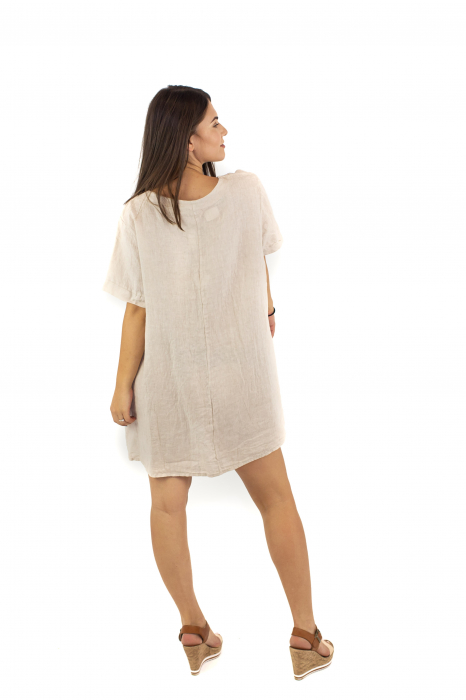 Rochie din In in colturi - Crem - 21121 [6]
