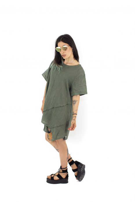 Rochie din In in colturi - Crem - 21121 [3]