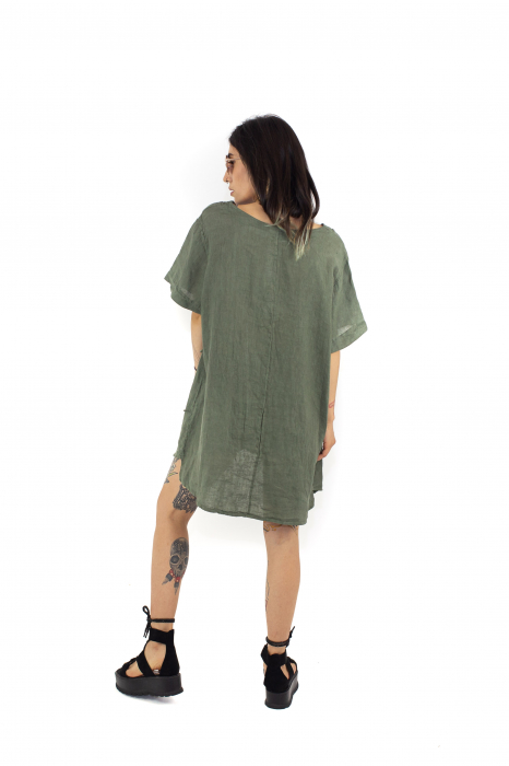 Rochie din In in colturi - Crem - 21121 [4]