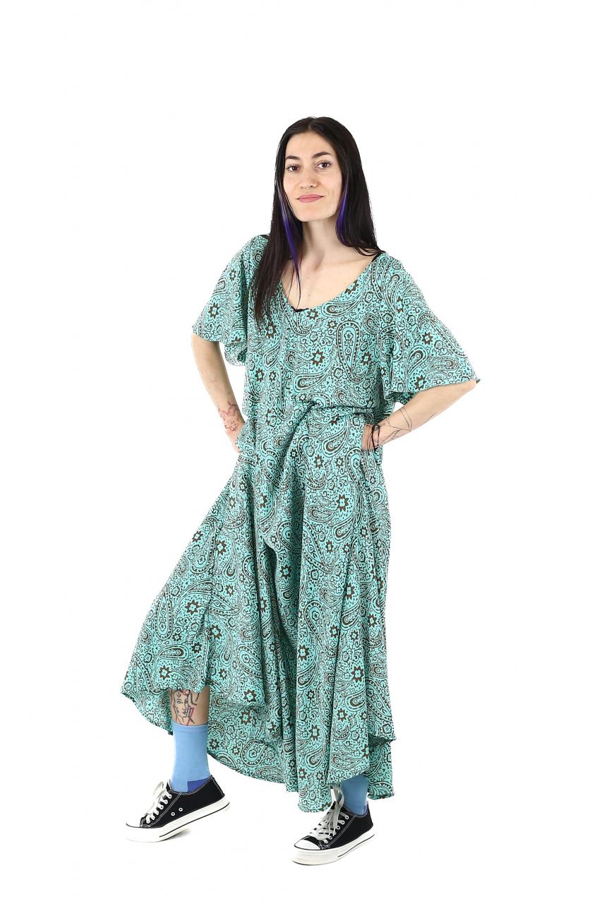 Rochie lungă cu buzunare din material fluid - Model 2 [2]