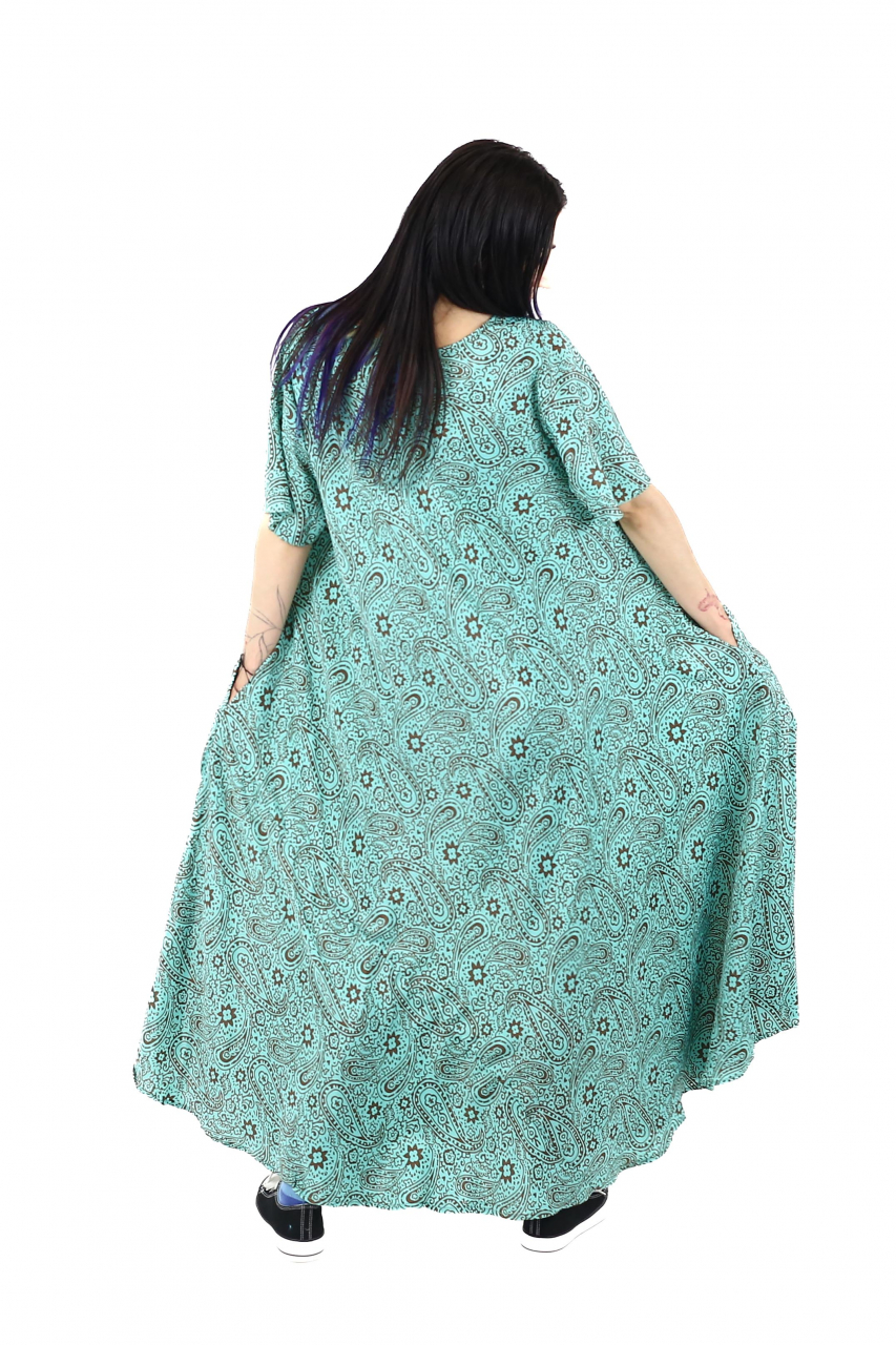 Rochie lungă cu buzunare din material fluid - Model 2 [3]