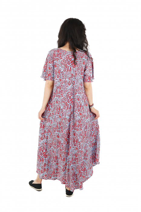 Rochie lunga cu buzunare din material fluid - Model 25 [4]