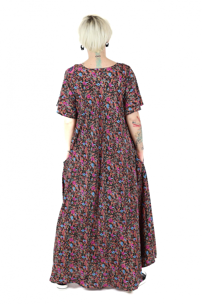 Rochie lunga cu buzunare din material fluid - Model 4 [4]