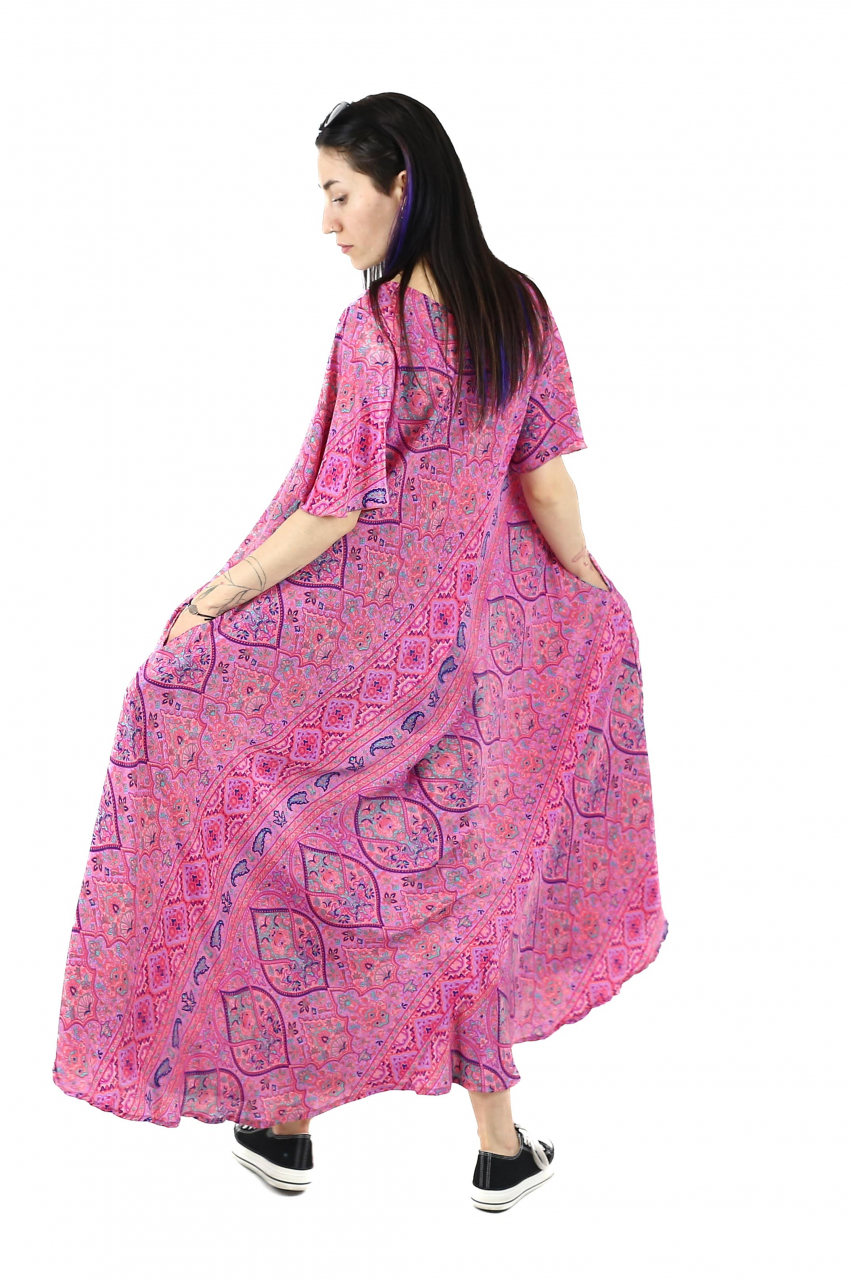 Rochie lunga cu buzunare din material fluid - Model 5 [3]