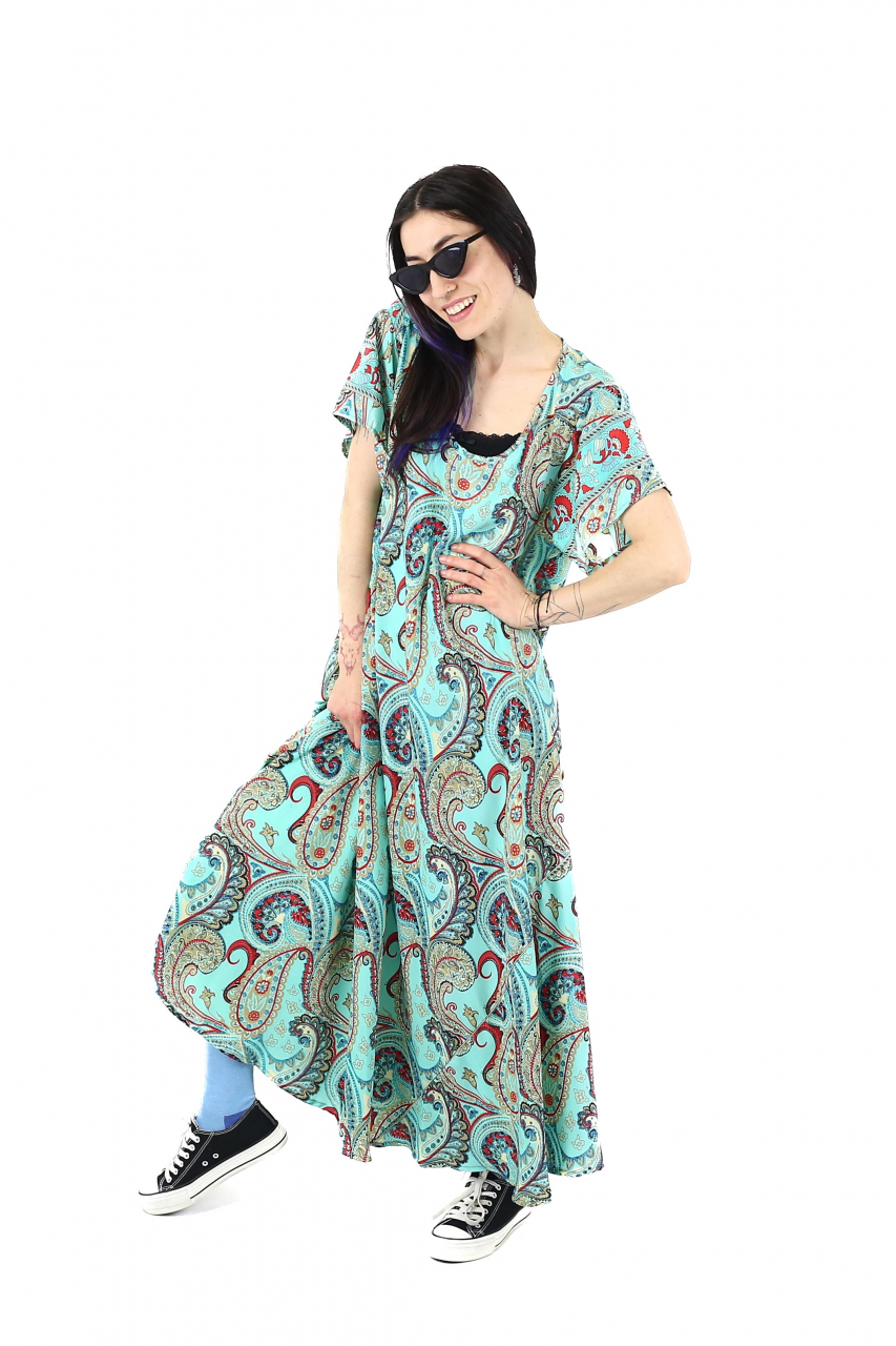 Rochie lunga cu buzunare si decolteu rotund - Model 1 [2]