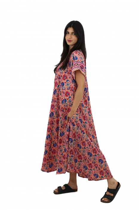 Rochie lunga cu buzunare si decolteu rotund - Model 12 [2]