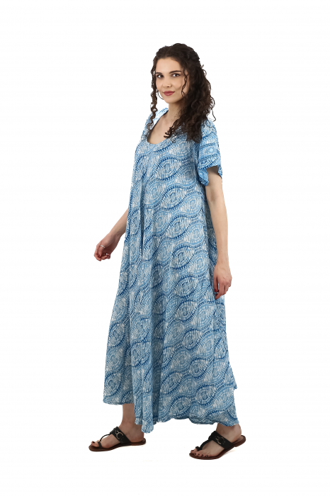 Rochie lunga cu buzunare si decolteu rotund - Model 1 [2]