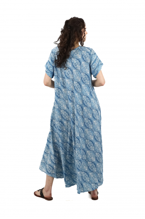 Rochie lunga cu buzunare si decolteu rotund - Model 1 [3]