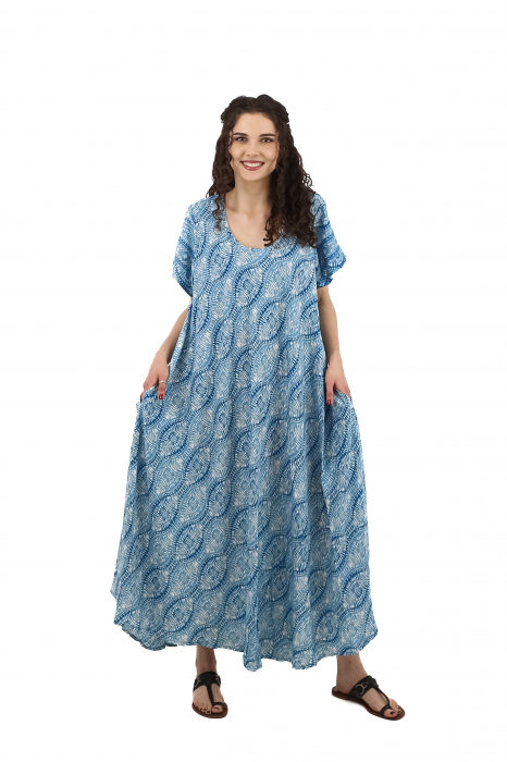 Rochie lunga cu buzunare si decolteu rotund - Model 1 [4]