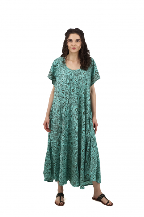 Rochie lunga cu buzunare si decolteu rotund - Model 1 [4]