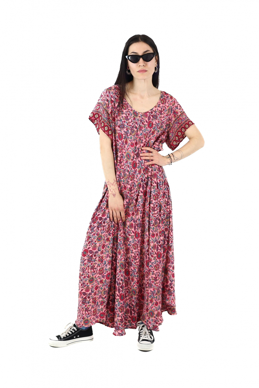 Rochie lunga cu buzunare si decolteu rotund - Model 1 [2]