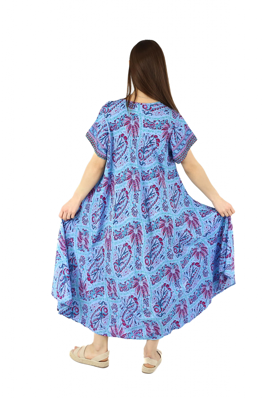 Rochie lunga cu buzunare si decolteu rotund - Model 1 [3]