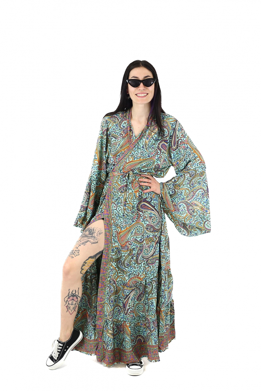 Rochie lunga tip Kimono cu maneci 3/4 - Model 1 [3]