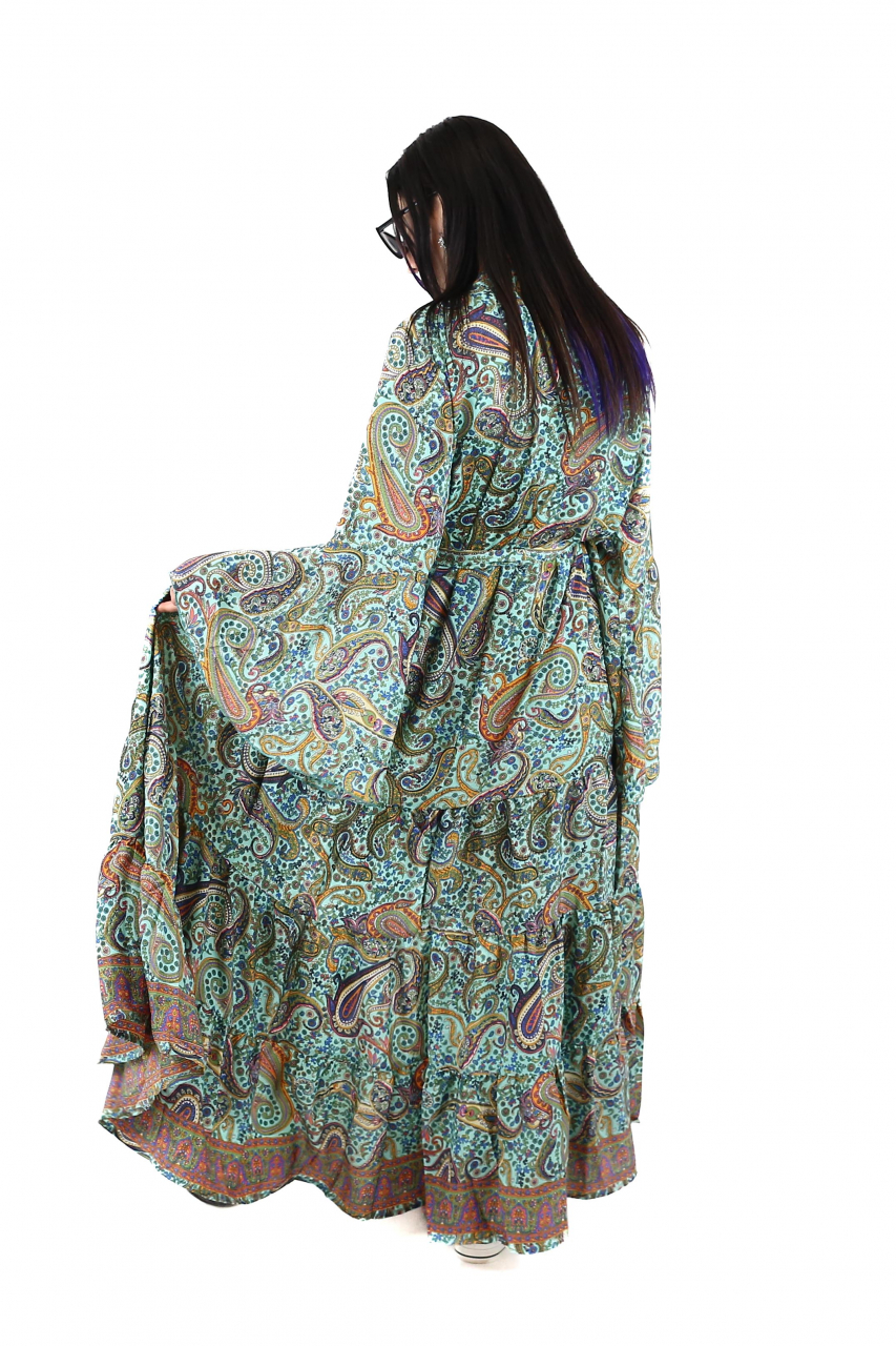 Rochie lunga tip Kimono cu maneci 3/4 - Model 1 [5]