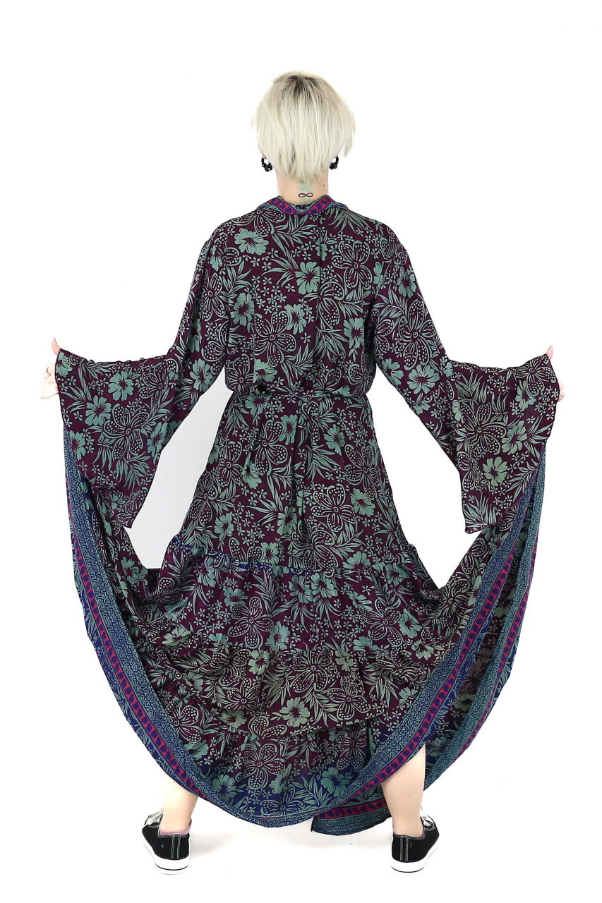 Rochie lunga tip Kimono cu maneci 3/4 - Model 1 [5]