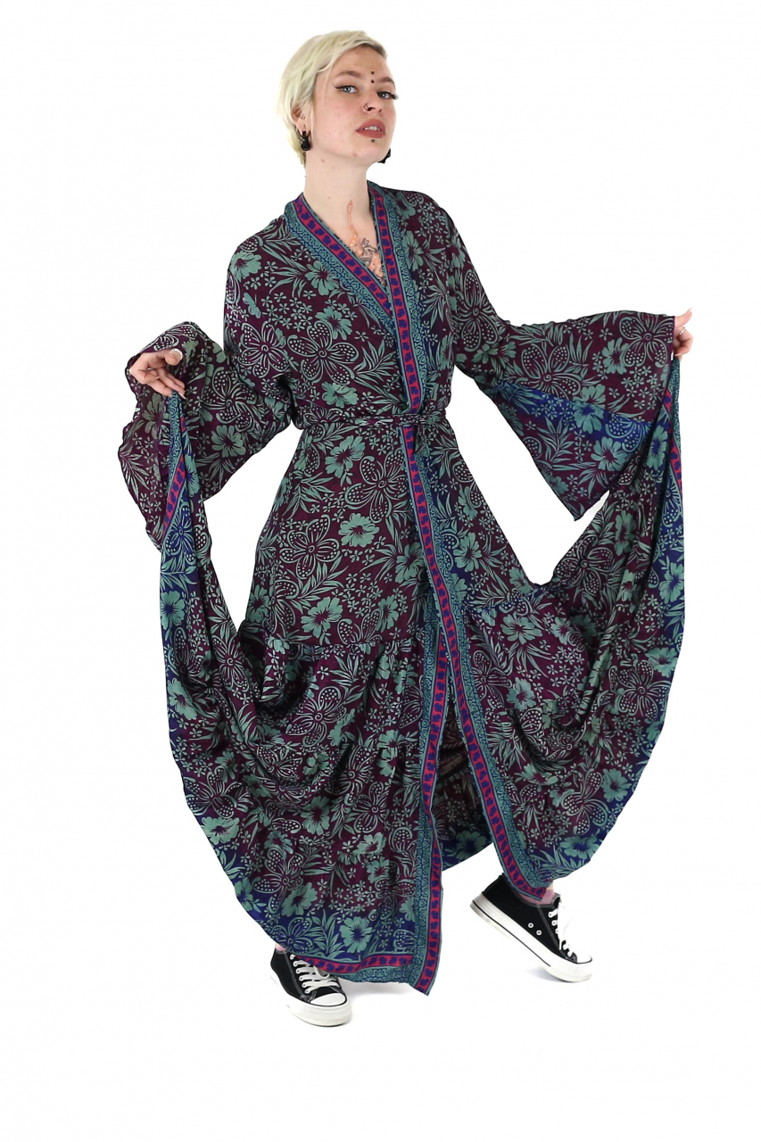 Rochie lunga tip Kimono cu maneci 3/4 - Model 1 [4]
