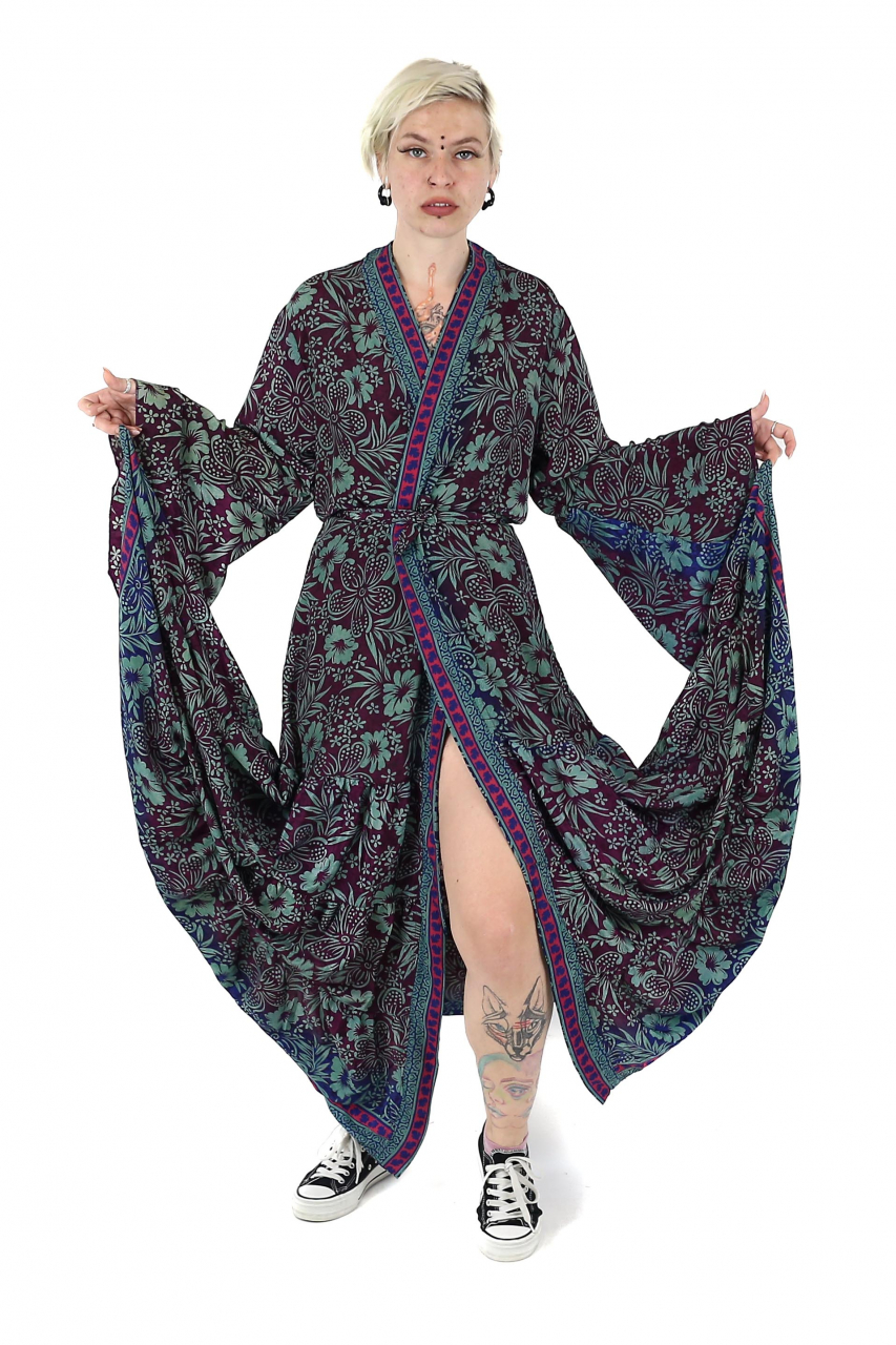 Rochie lunga tip Kimono cu maneci 3/4 - Model 1 [2]