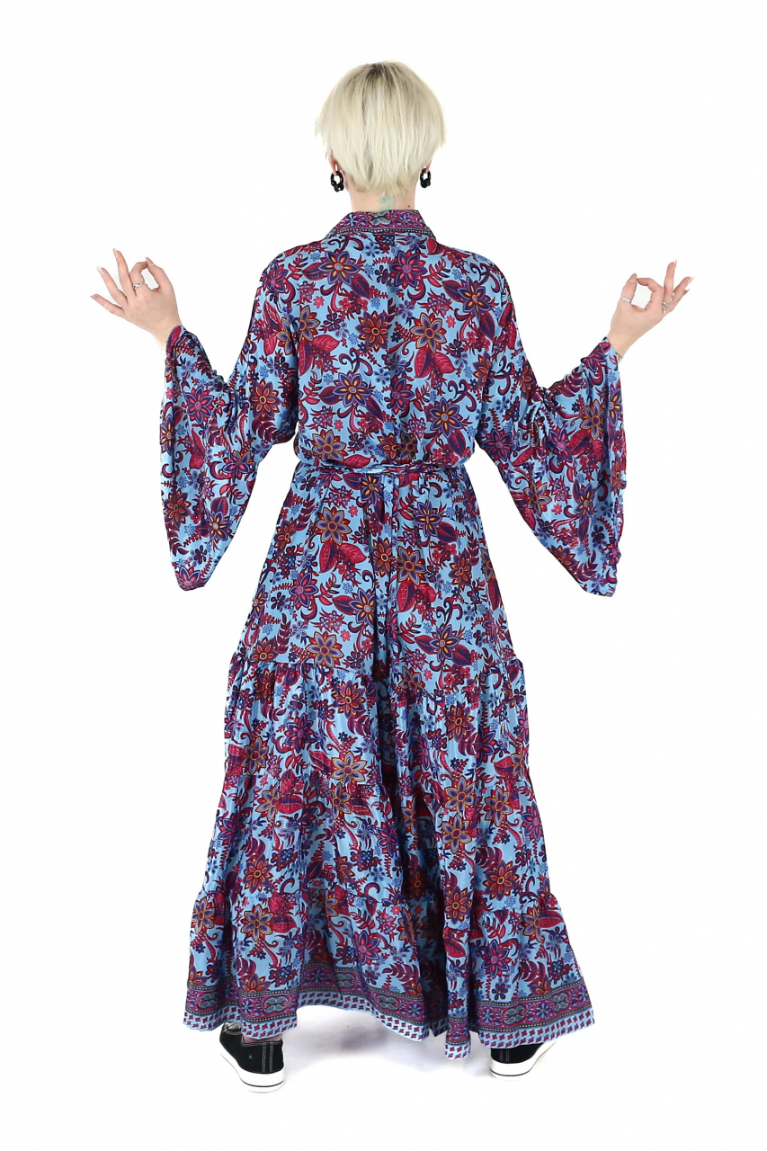 Rochie lunga tip Kimono cu maneci 3/4 - Model 1 [4]