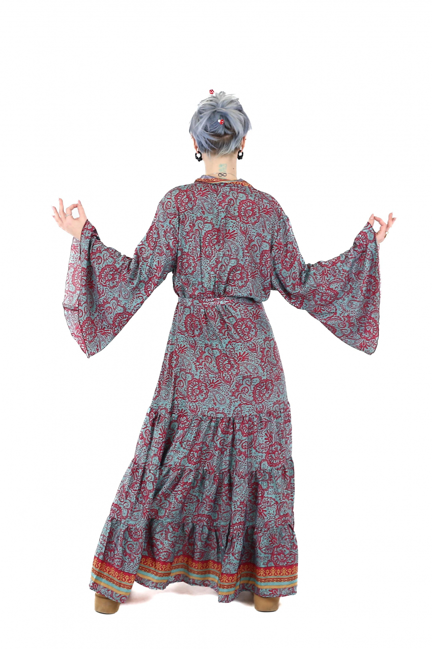 Rochie lunga tip Kimono cu maneci 3/4 - Model 1 [3]