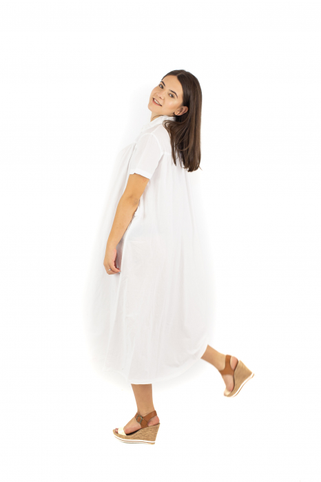 Rochie midi cu doua buzunare laterale - Negru [2]
