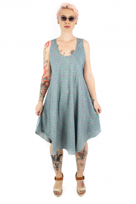 Rochie midi tip maiou din material fluid - M-18 [2]