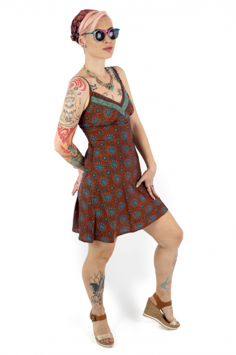 Rochie scurta cu bretele si elastic la spate - M-37 [4]