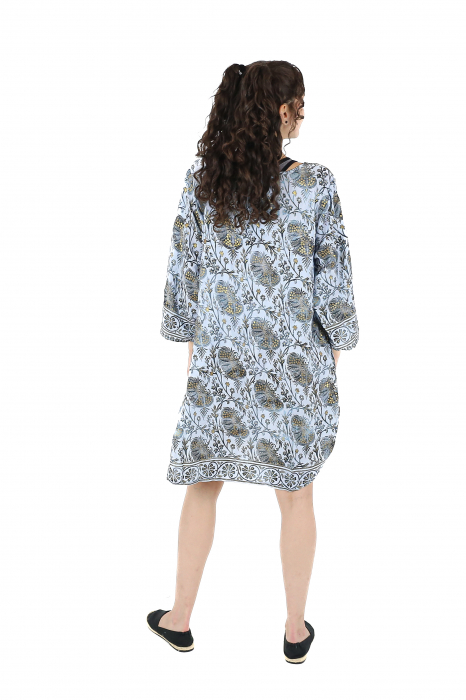 Rochie scurta cu croi lejer si imprimeu oriental - Model 1 [5]