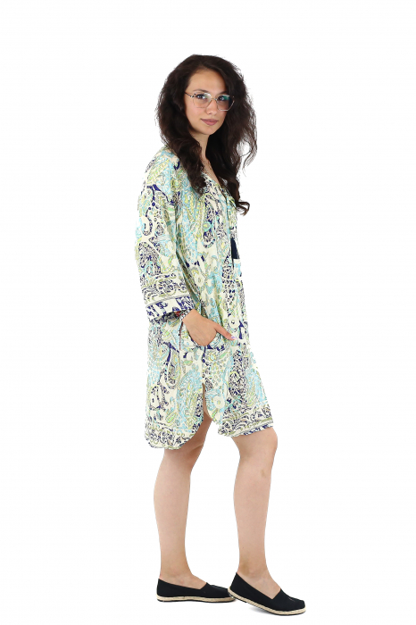 Rochie scurta cu croi lejer si imprimeu oriental - Model 9 [3]