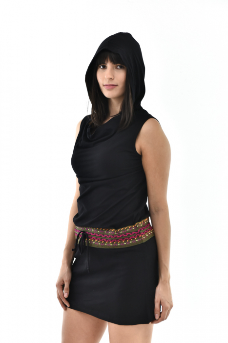 Rochie scurta din bumbac cu print fara maneci - Model surpriza [24]