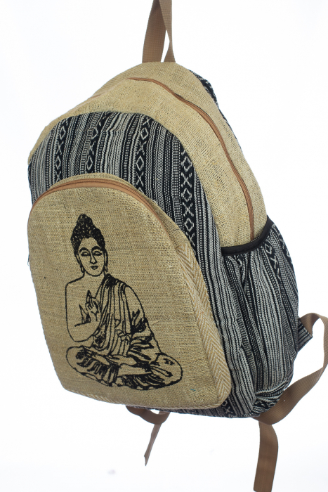 Rucsac din canepa si bumbac - Budha Stripes [2]