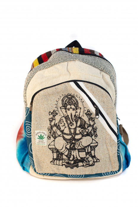 Rucsac din canepa si bumbac - Ganesha [8]