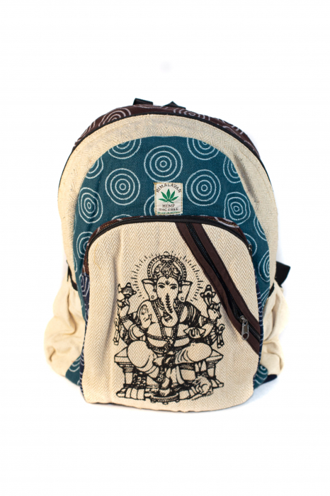 Rucsac din canepa si bumbac - Ganesha [4]