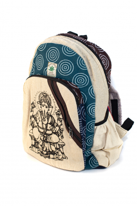 Rucsac din canepa si bumbac - Ganesha [16]