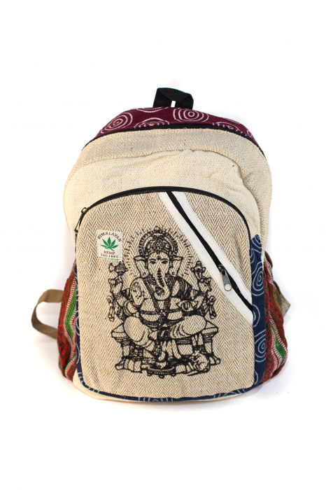 Rucsac din canepa si bumbac - Ganesha [7]