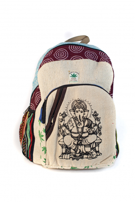 Rucsac din canepa si bumbac - Ganesha [9]