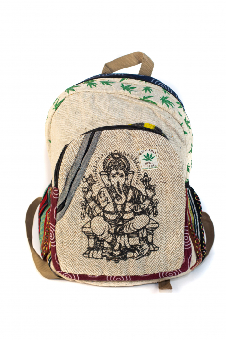 Rucsac din canepa si bumbac - Ganesha [10]