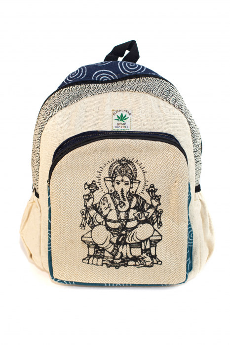 Rucsac din canepa si bumbac - Ganesha 2 [10]