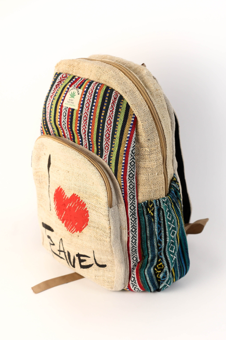 Rucsac din canepa si bumbac - I Love Travel 2 [2]