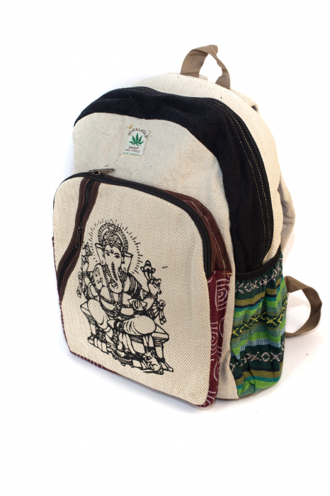 Rucsac din canepa si bumbac - Ganesha [12]