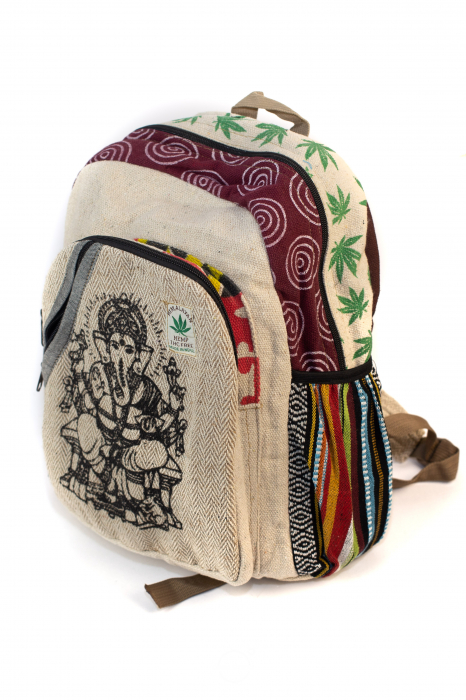 Rucsac din canepa si bumbac - Ganesha [5]