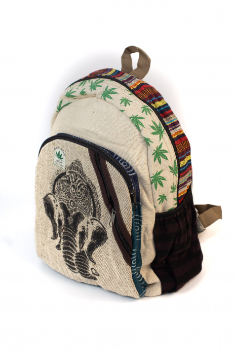 Rucsac din canepa si bumbac - Elephant [2]