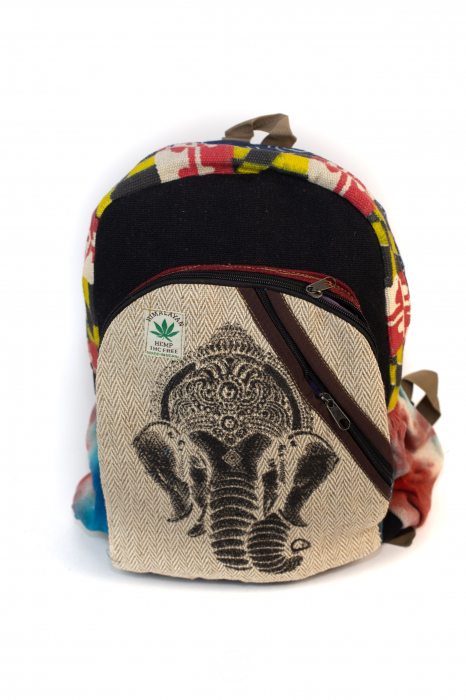 Rucsac din canepa si bumbac - Elephant [4]